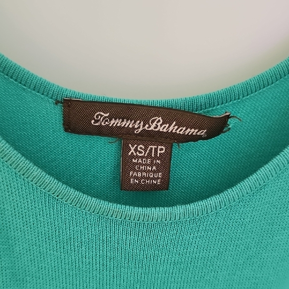 Tommy Bahama Teal and White Striped Dress Size XS - Picture 2 of 12